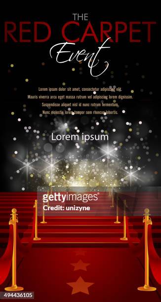 stockillustraties, clipart, cartoons en iconen met red carpet background with copy space - comedy central night of too many stars red carpet