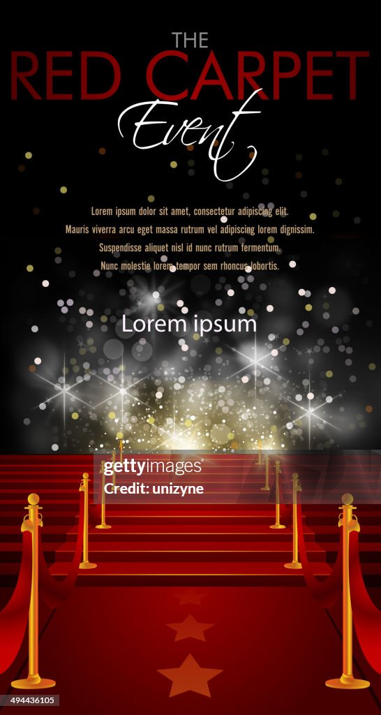 Red Carpet Background with Copy Space