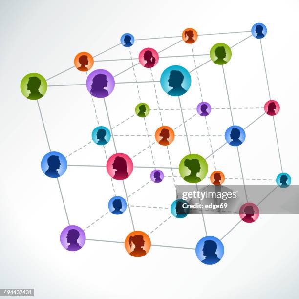 network - customer profile stock illustrations