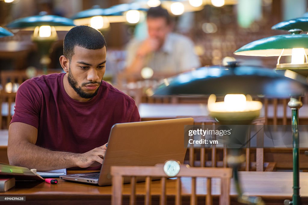 Students Studying in a Library