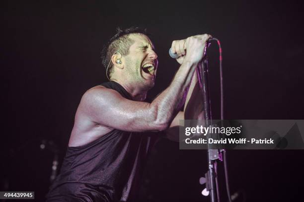 Trent Reznor from Nine Inch Nails performs at Zenith de Paris on May 29, 2014 in Paris, France.