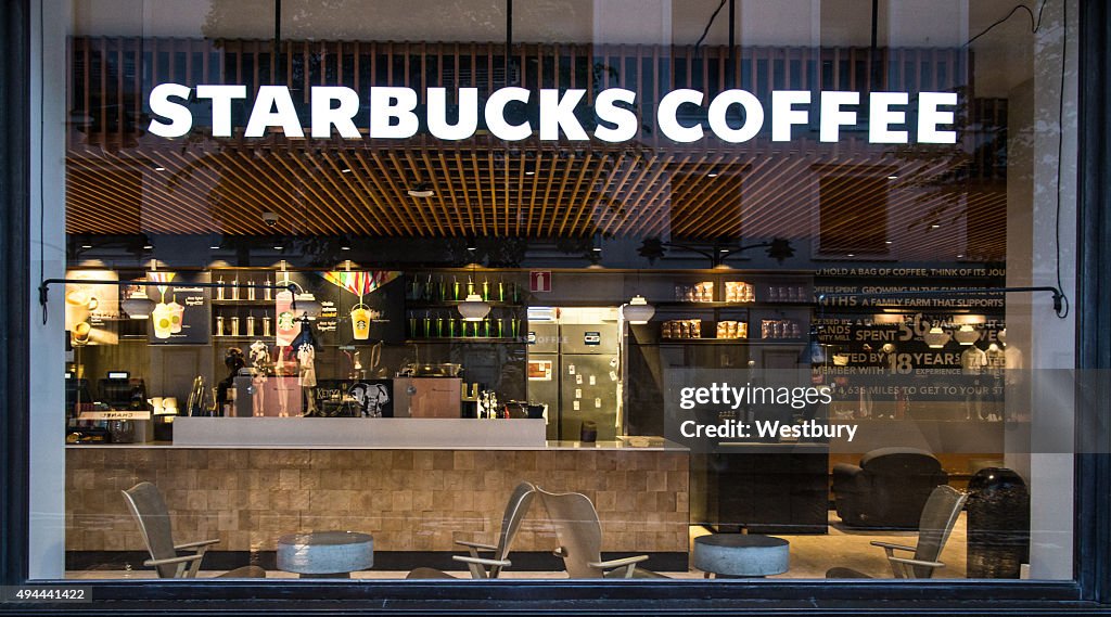 Starbucks shop window