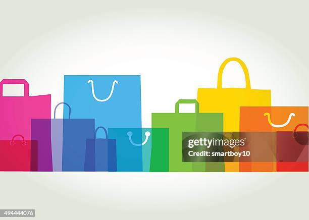 shopping bags - gift bags - shopping bag stock illustrations