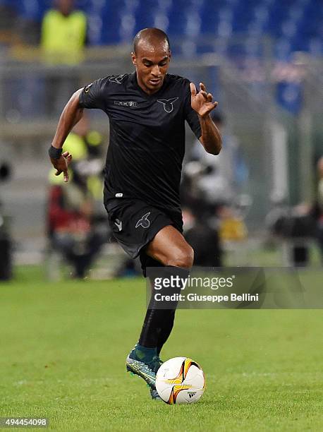 Abdoulay Konko of SS Lazio in action during the UEFA Europa League group G match between SS Lazio and Rosenborg BK at Stadio Olimpico on October 22,...