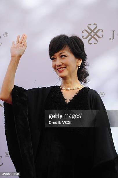 Actress Angie Chiu attends the activity of Jolly One on October 27, 2015 in Beijing, China.