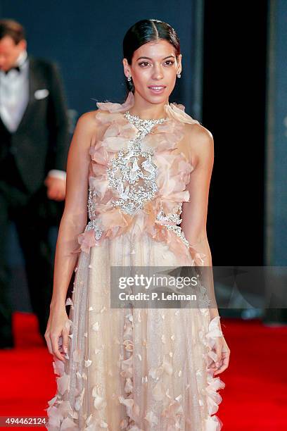 Stephanie Sigman attends the Royal Film Performance of 'Spectre' at Royal Albert Hall on October 26, 2015 in London, England. PHOTOGRAPH BY P.Lehman...