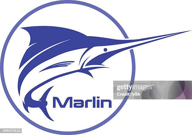 stockillustraties, clipart, cartoons en iconen met swordfish - marlin