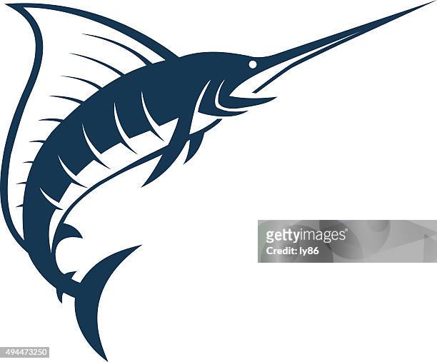 swordfish - marlin stock illustrations