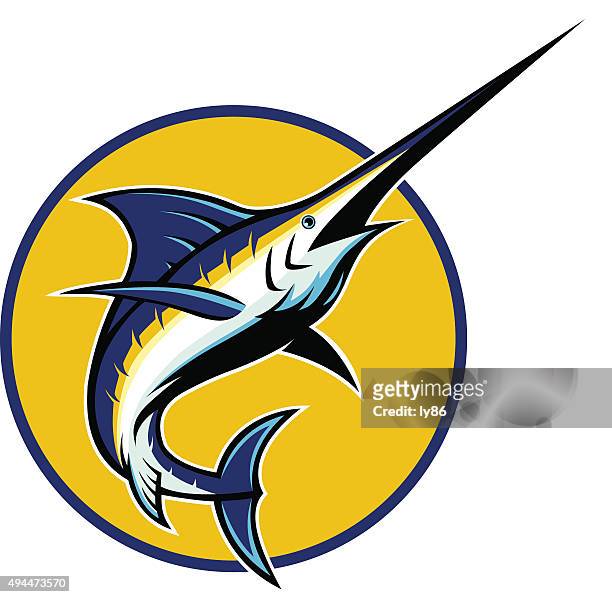 swordfish, marlin - marlin stock illustrations