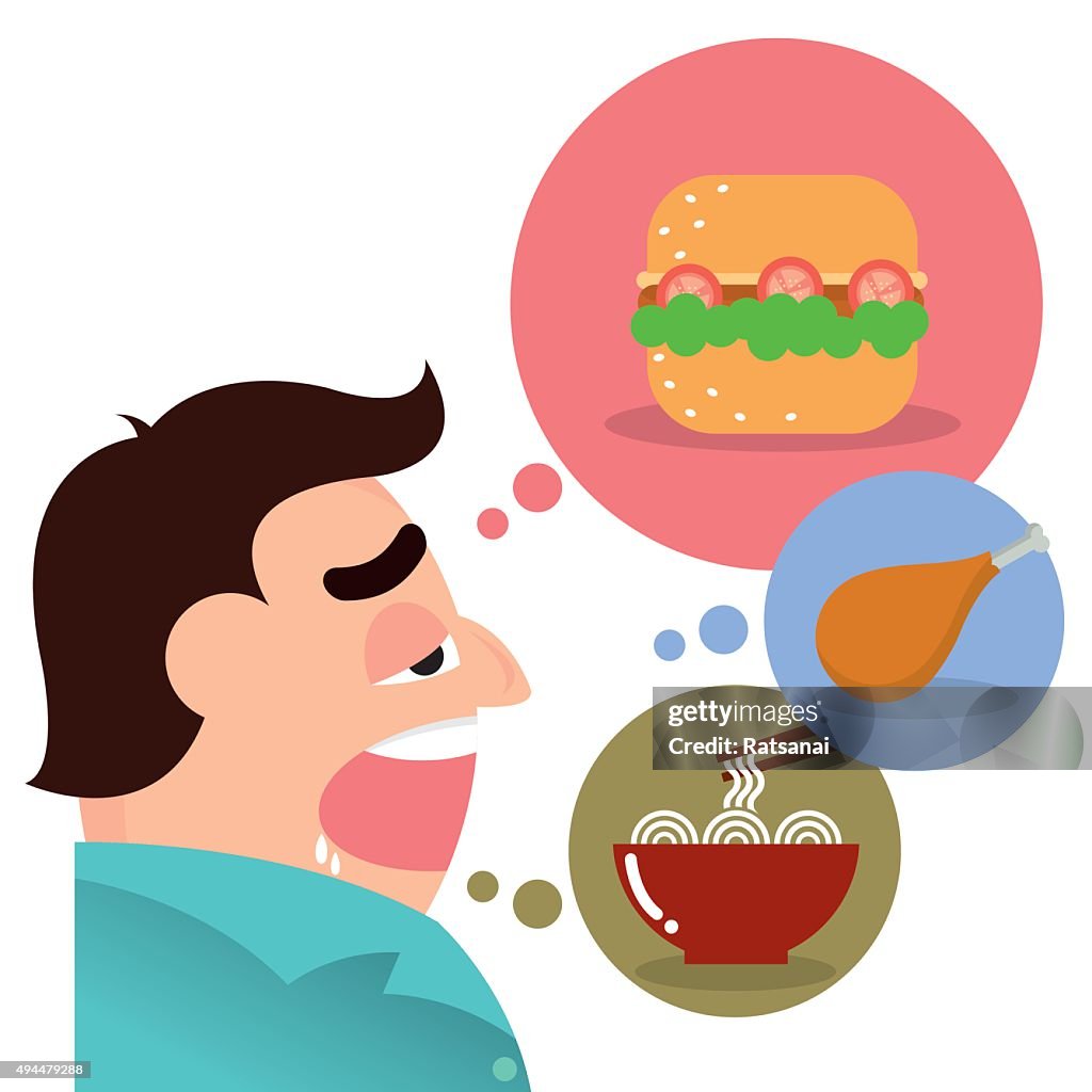 Hungry Man Cartoon Vector High-Res Vector Graphic - Getty Images