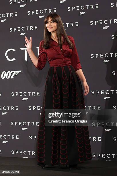 Monica Bellucci attends a photocall for 'Spectre' on October 27, 2015 in Rome, Italy.