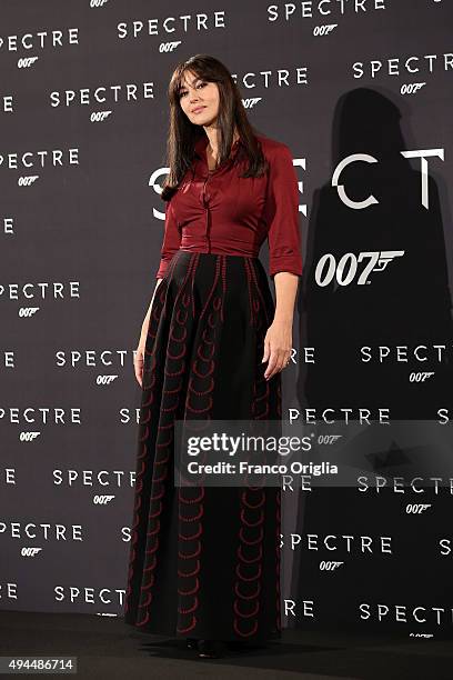Monica Bellucci attends a photocall for 'Spectre' on October 27, 2015 in Rome, Italy.