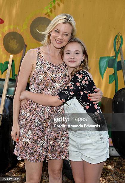 Actresses Amy Smart and Johnny Sequoyah attend The Environmental Media Association's 5th Annual LA School Garden Program Luncheon at Westminster...