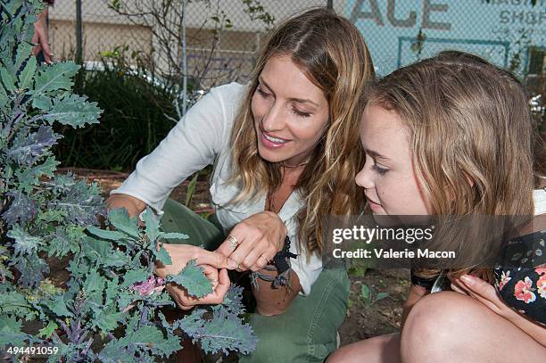 Actresses Dawn Olivieri and Johnny Sequoyah attend The Environmental Media Association's 5th Annual LA School Garden Program Luncheon at Westminster...