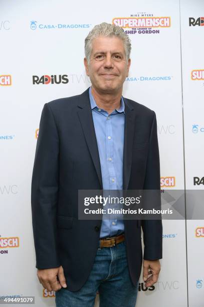 Chef, TV Personality Anthony Bourdain attends the ""Supermensch: The Legend Of Shep Gordon" screening at The Museum of Modern Art on May 29, 2014 in...