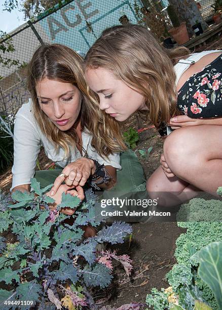 Actresses Dawn Olivieri and Johnny Sequoyah attend The Environmental Media Association's 5th Annual LA School Garden Program Luncheon at Westminster...