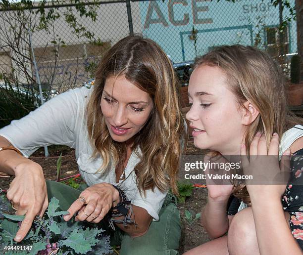 Actresses Dawn Olivieri and Johnny Sequoyah attend The Environmental Media Association's 5th Annual LA School Garden Program Luncheon at Westminster...