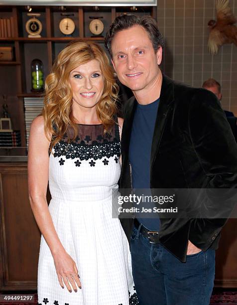 Actors Connie Britton and Tony Goldwyn attend the Variety Studio powered by Samsung Galaxy at Palihouse on May 29, 2014 in West Hollywood, California