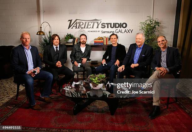 Actors Noah Emmerich, Norman Reedus, Aaron Paul, Tony Goldwyn, Jon Voight and Michael Kelly attend the Variety Studio powered by Samsung Galaxy at...