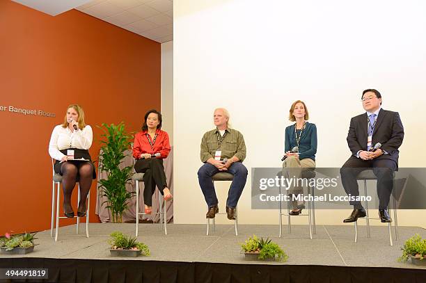 Moderator Emily Hayes, Dr. Lynda Chin, M.D., Professor and Chair, Department of Genomic Medicine and Scientific Director of the Institute for Applied...