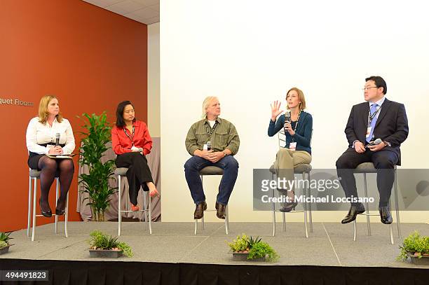 Moderator Emily Hayes, Dr. Lynda Chin, M.D., Professor and Chair, Department of Genomic Medicine and Scientific Director of the Institute for Applied...