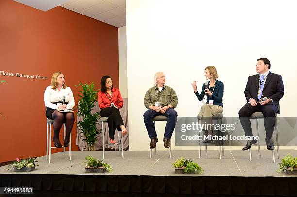 Moderator Emily Hayes, Dr. Lynda Chin, M.D., Professor and Chair, Department of Genomic Medicine and Scientific Director of the Institute for Applied...