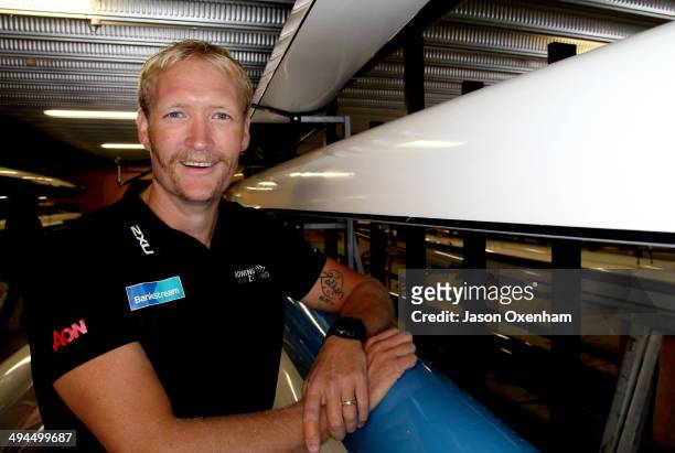 Eric Murray poses for a portrait in the Rowing New Zealand High Performance Centre at Lake Karapiro on May 30, 2014 in Cambridge, New Zealand.