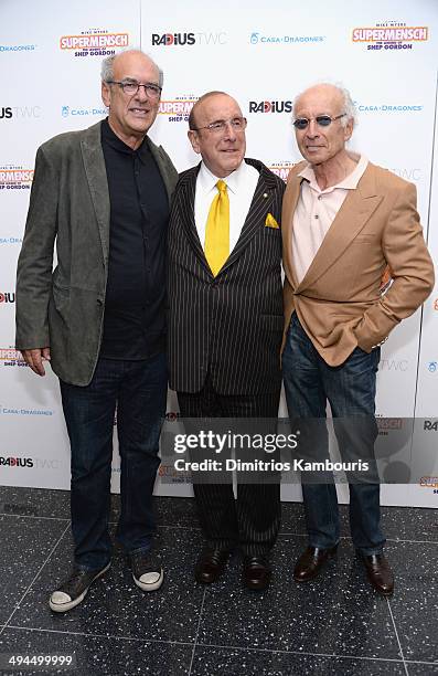 Shep Gordon, Clive Davis and Ron Delsener attend the ""Supermensch: The Legend Of Shep Gordon" screening at The Museum of Modern Art on May 29, 2014...