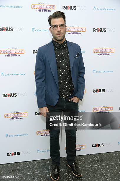 Actor Zachary Quinto attends the ""Supermensch: The Legend Of Shep Gordon" screening at The Museum of Modern Art on May 29, 2014 in New York City.