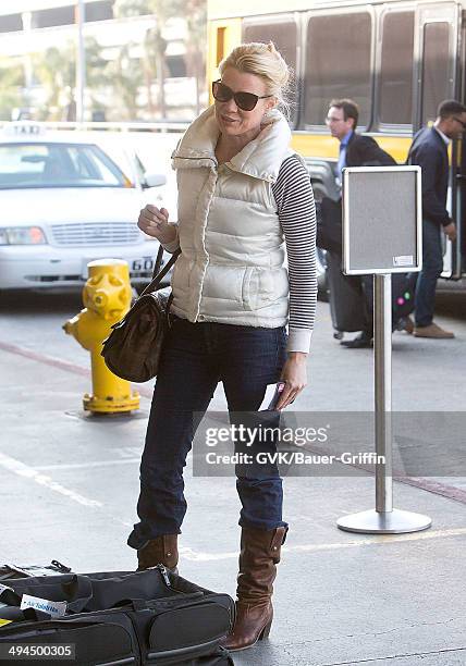 Laurie Holden is seen at Los Angeles International Airport on February 06, 2013 in Los Angeles, California.