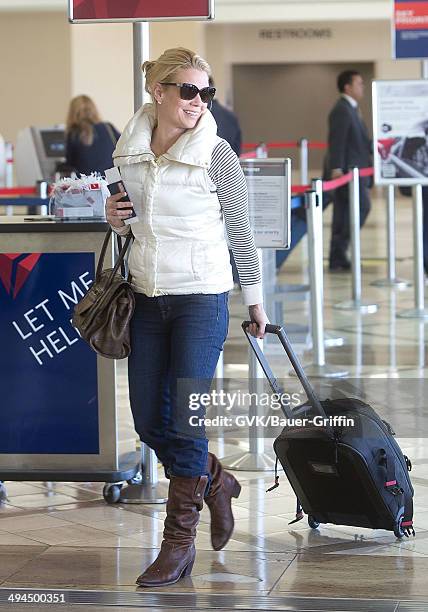Laurie Holden is seen at Los Angeles International Airport on February 06, 2013 in Los Angeles, California.