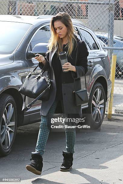 Jessica Alba is seen on February 06, 2013 in Los Angeles, California.