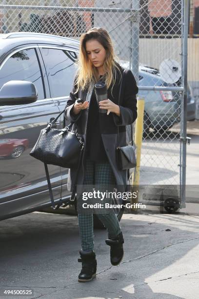 Jessica Alba is seen on February 06, 2013 in Los Angeles, California.