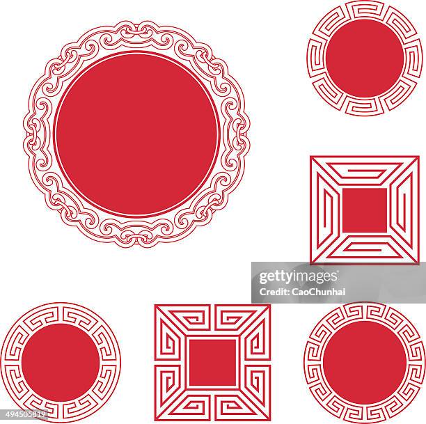 chinese style frames - continuous loop stock illustrations
