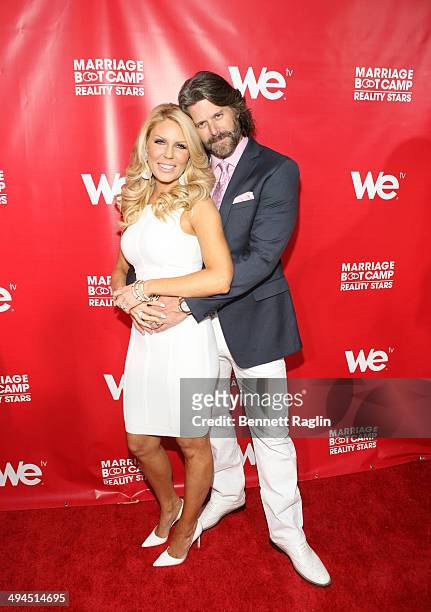 Personalities Gretchen Rossi and Slade Smiley attend the "Marriage Boot Camp: Reality Stars" event at Catch Rooftop on May 29, 2014 in New York City.
