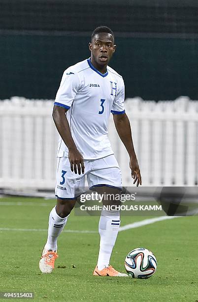 Defender Maynor Figueroa of Honduras moves the ball during a World Cup preparation friendly match against Turkey at RFK Stadium in Washington on May...