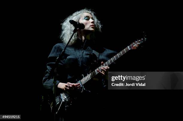 Annie Clark aka St. Vincent performs on stage during the second day of Primavera Sound 2014 at Parc Del Forum on May 29, 2014 in Barcelona, Spain.