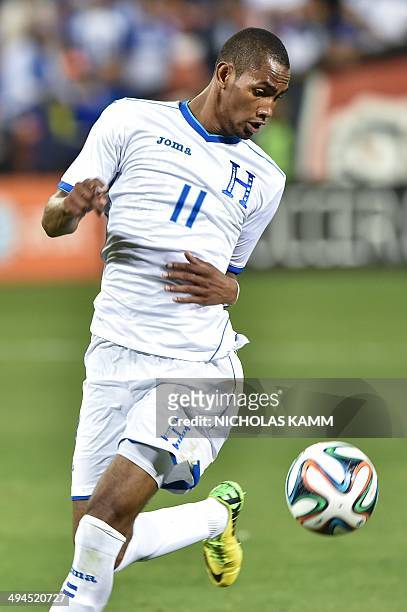 Honduras forward Jerry Bengtson controls the ball during a World Cup preparation friendly match against Turkey at RFK Stadium in Washington on May...