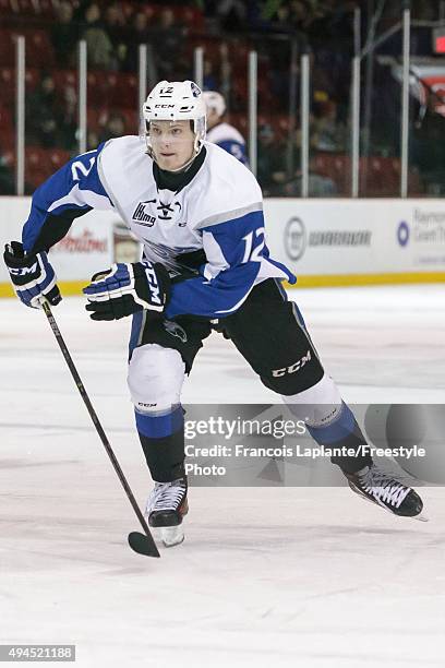 Adam Marsh of the Saint John Sea Dogs skates against the Gatineau Olympiques on October 18, 2015 at Robert Guertin Arena in Gatineau, Quebec, Canada.