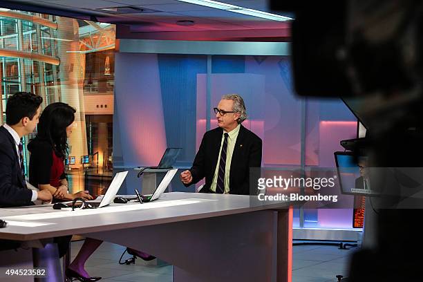 David Kirkpatrick, chief executive officer of Techonomy Media, speaks during a Bloomberg Television interview in New York, U.S., on Tuesday, Oct. 27,...