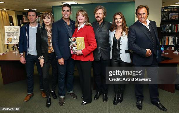 Actors Billy Flynn, Lauren Koslow, Galen Gering, Deidre Hall, Stephen Nichols, Kristian Alfonso and Thaao Penghlis attend Days Of Our Lives book...