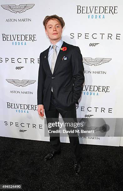 Freddie Fox attends the exclusive screening of Spectre, hosted by Belvedere Vodka and Aston Martin at the Curzon Mayfair on October 27, 2015 in...