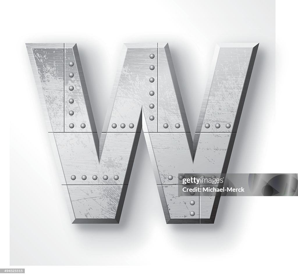 Metal Letter W