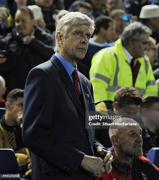 Arsenal manager Arsene Wenger before the Capital One Cup Fourth Round match between Sheffield Wednesday and Arsenal at Hillsborough Stadium on...