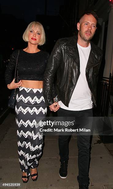 Sarah Harding at 41 Conduit Street on May 29, 2014 in London, England.