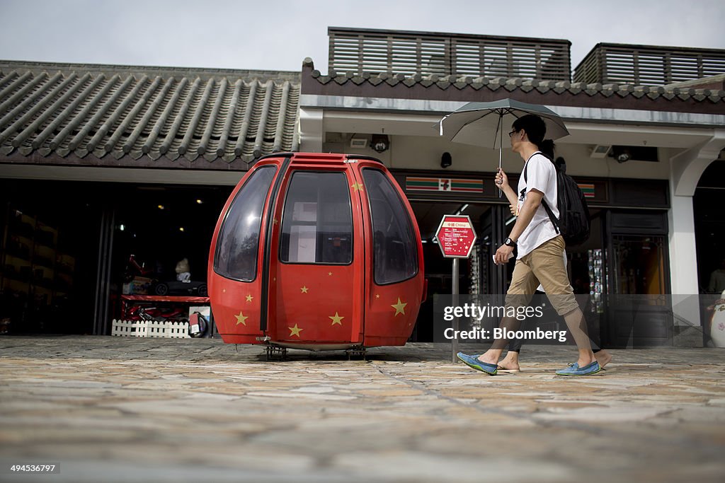 Tourists At Lantau Island Attractions As Hong Kong Considers Visitor Curbs