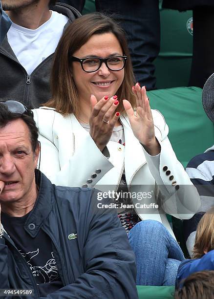 Sandrine Quetier attends Day 5 of the French Open 2014 held at Roland-Garros stadium on May 29, 2014 in Paris, France.