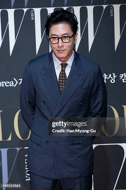 South Korean actor Kim Joo-Hyuk poses for photographs at the W Magazine Korea Breast Cancer Awareness Campaign 'Love Your W' photo call on October...