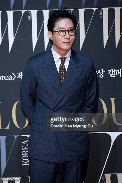 South Korean actor Kim Joo-Hyuk poses for photographs at the W Magazine Korea Breast Cancer Awareness Campaign 'Love Your W' photo call on October...