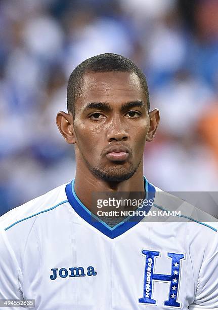 Honduras forward Jerry Bengtson poses before a World Cup preparation friendly match against Turkey at RFK Stadium in Washington on May 29, 2014. AFP...
